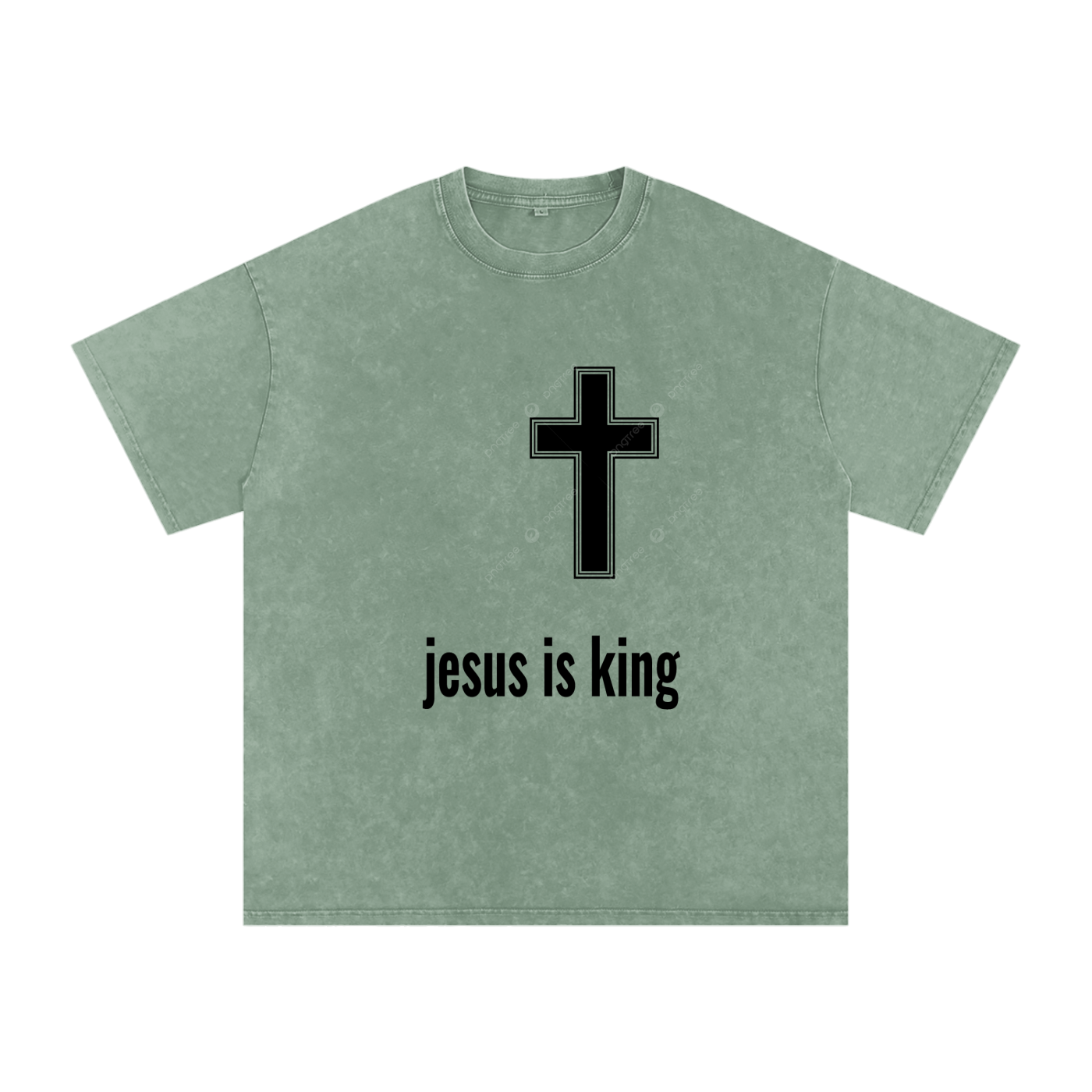 Snow Washed Oversized Cotton T-Shirt
