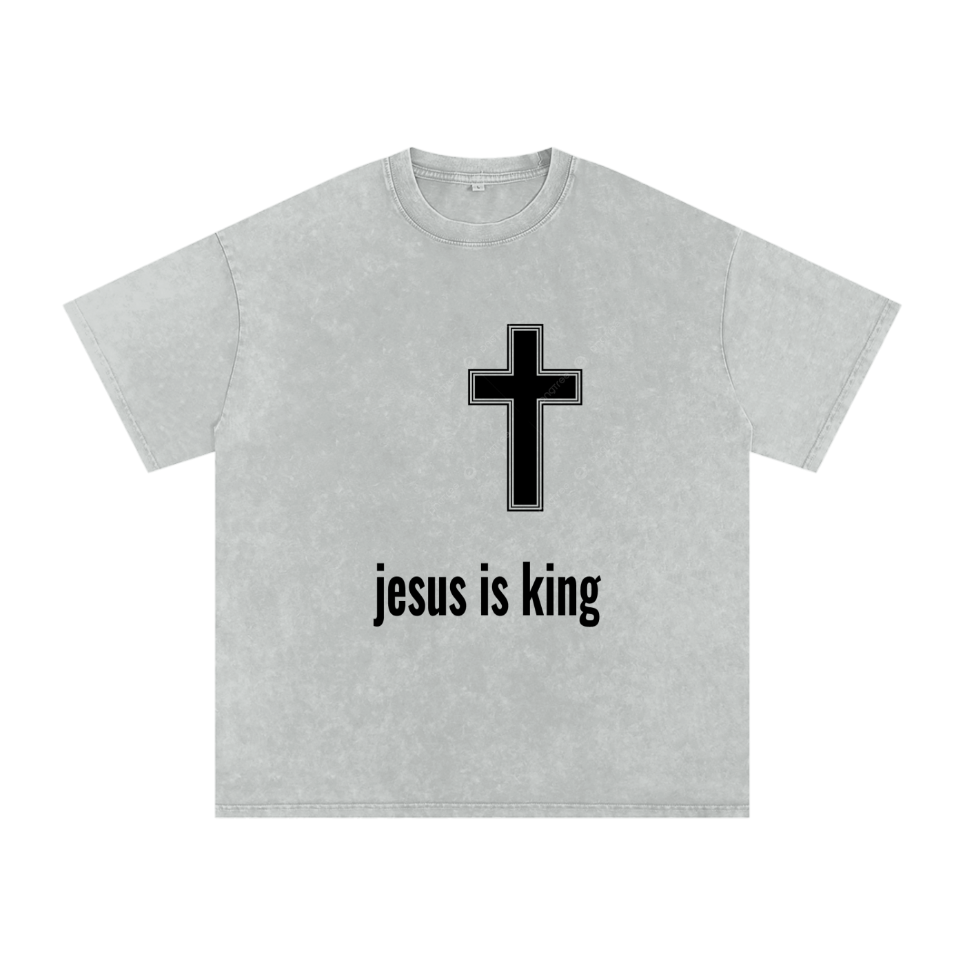 Snow Washed Oversized Cotton T-Shirt