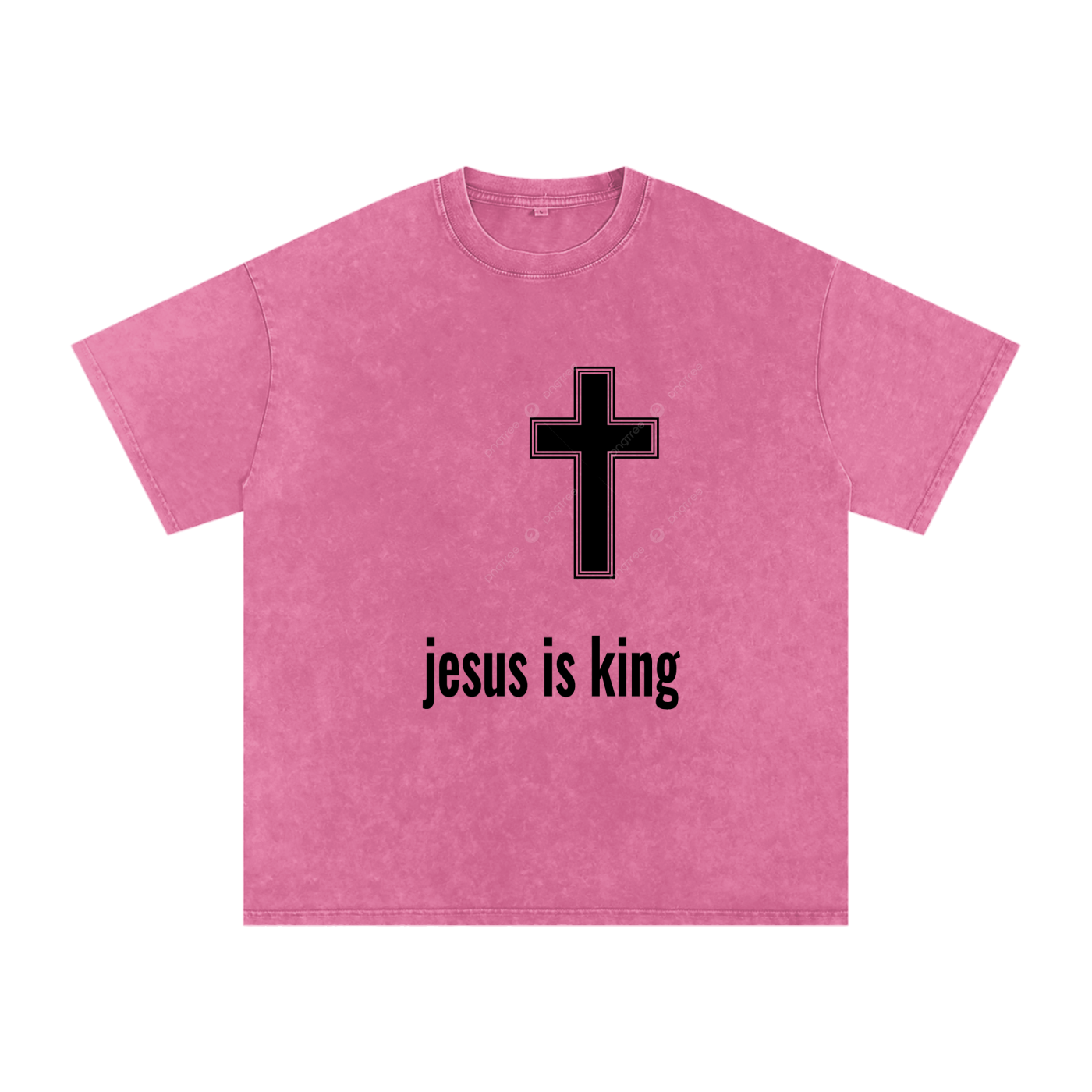 Snow Washed Oversized Cotton T-Shirt