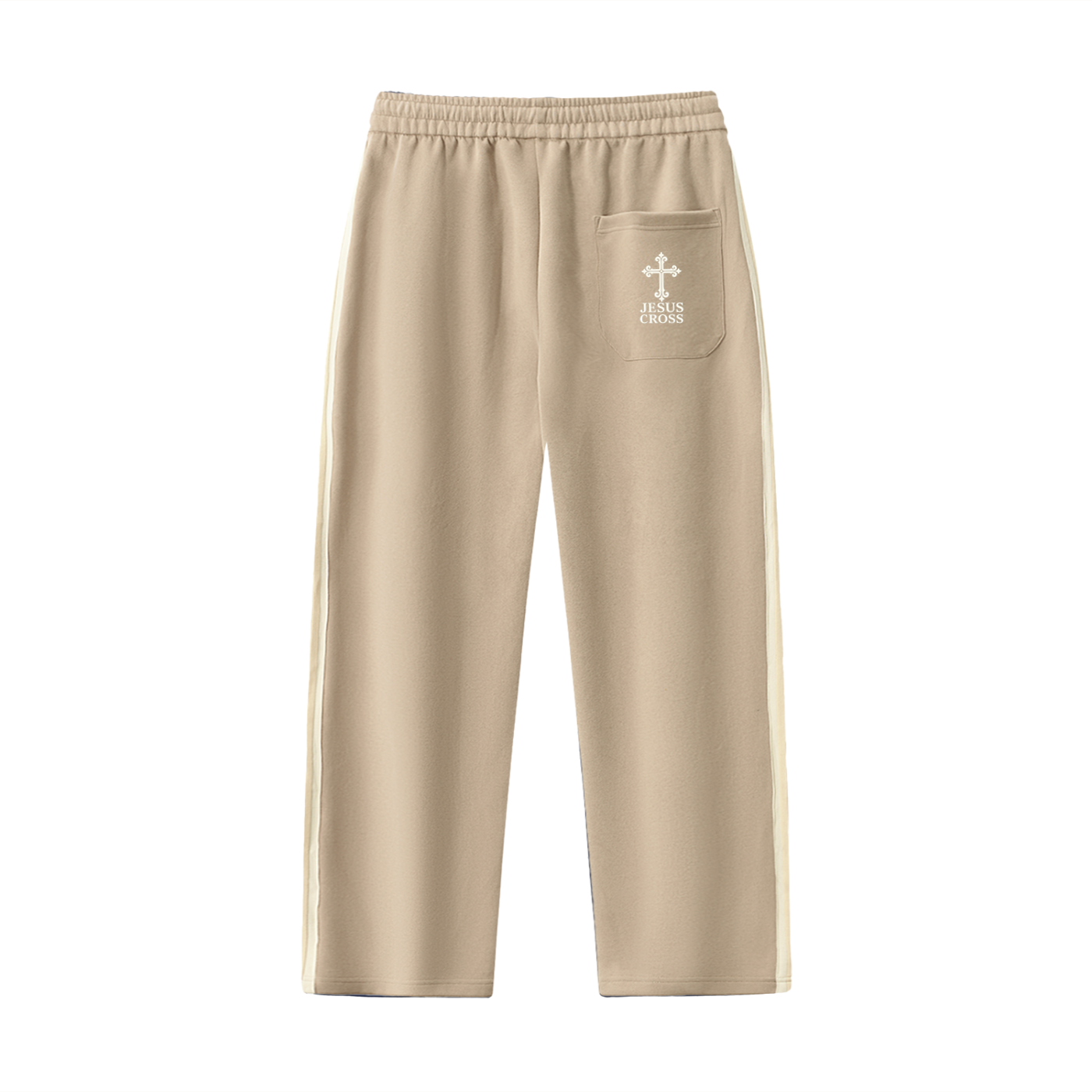 Contrast Side-Stripe Straight-Leg Pants