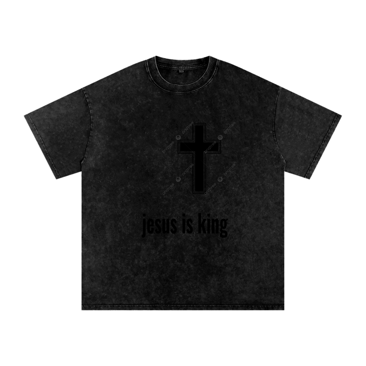 Snow Washed Oversized Cotton T-Shirt
