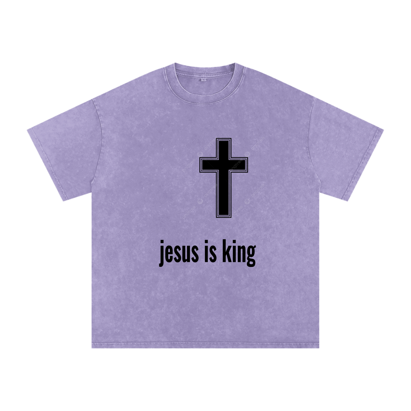 Snow Washed Oversized Cotton T-Shirt